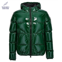 YuFan brillant vert tissu à séchage rapide homme veste hiver imperméable léger manteaux