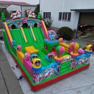 โครงสร้างของเล่นการออกแบบที่มีสีสันวัสดุที่ปลอดภัยปราสาทกระเด้งได้กลางแจ้งมอบประสบการณ์การกระโดดที่ปลอดภัยและให้ความสนุกสนาน - Product Image 3