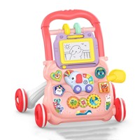Meilleure vente bébé mignon multi-fonction éléphant marcheur éducatif enfants poussette marche jouets avec planche à dessin lumière