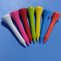 Tees de golf en bois de bambou colorés, durables, légers, avec logo personnalisé, accessoires pour parcours de golf
