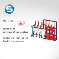 Système d'extinction d'incendie à agent nettoyant gazeux IG541 Zhishun QMH20/70-XF 70L pour salles informatiques et archives, à inondation totale
