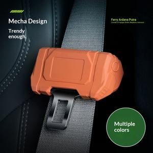 Copri Fibbia Cintura di Sicurezza <span class=keywords><strong>Auto</strong></span>, Protezione Antiurto e Antigraffio in Silicone, Accessorio per Interni Veicolo - Product Image 2