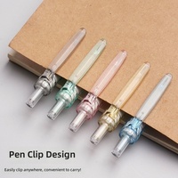 Stylo Gel Rétractable Noir Style Gelée 0,5 mm Pointe Bille, Design Élégant pour Études, Bureau et Signature (Vente en Gros)