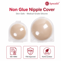 Couvre-mamelons sans colle, sans couture, en matière de qualité médicale, s'adapte à la plupart des types