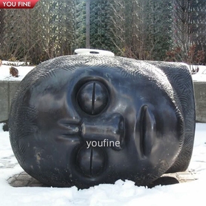 Escultura de Jardín al Aire Libre, Gran <span class=keywords><strong>Cabeza</strong></span> de Bebé Gigante de Bronce Fundido - Product Image 5