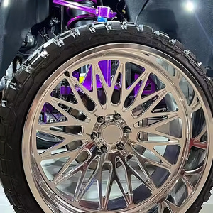 ล้อแม็กซ์ EZW Forged Deep Dish Lip Rim ขนาด 20-30 นิ้ว สำหรับรถยนต์ 5x114.3 6x139.7  แบบขัดเงาโครเมียมสั่งทำพิเศษสำหรับรถกระบะ F150 - Product Image 5