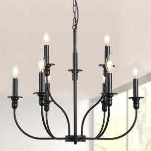 Lámpara colgante industrial nórdica, Isla de cocina, luces colgantes retro americanas negras de hierro para sala de estar - Product Image 2