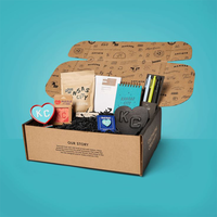 Boîte Cadeau Personnalisée Haut de Gamme pour Papeterie et Souvenirs, Emballage de Rangement à Double Compartiment, Boîte d'Expédition en Papier avec Cloisons, Finition Mate et Laminage Mat
