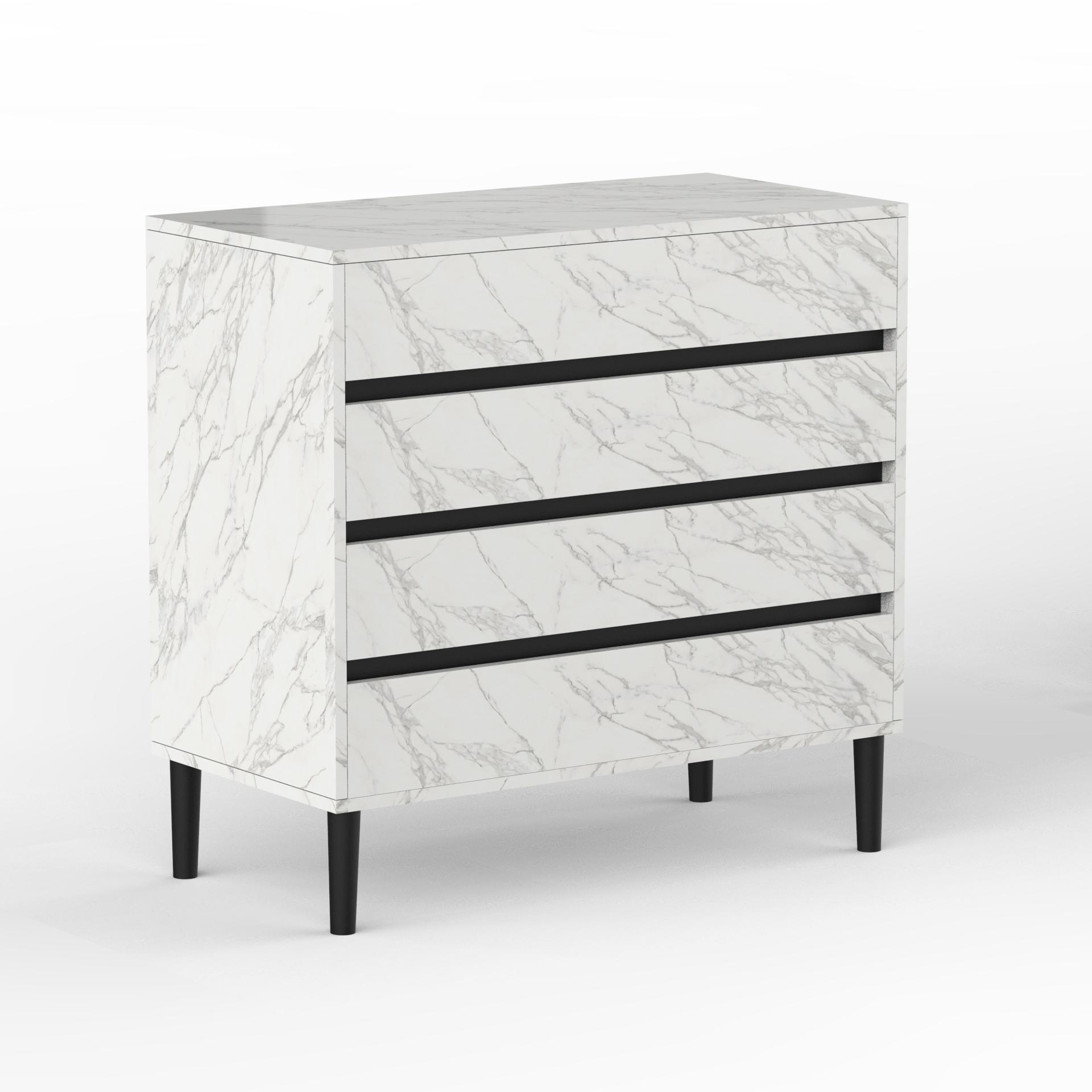 Bedroom Sets and High Quality Marble melamine Modern Wood cabinet Storage Chest of drawer with marble effect