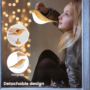 Creative Bird <b>LED</b> Night <b>Light</b> <b>USB</b> Rechargeable Touch Dimming Lamp with 3 Color Temperature - Product Image 4