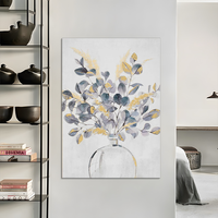Vente en gros 100% fleurs faites à la main peinture à l'huile Home Decor abstrait fleur art toile peinture à l'huile