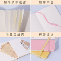 Cuadernos de Notas Personalizados con Logotipo, Tamaño A5, Rayados y Punteados, 80 Hojas, Color Macarrón, Diario con Cinta Elástica
