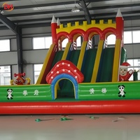 Mur d'escalade gonflable résistant aux UV avec toboggan antidérapant pour événements commerciaux, fêtes foraines, enfants et locations extérieures