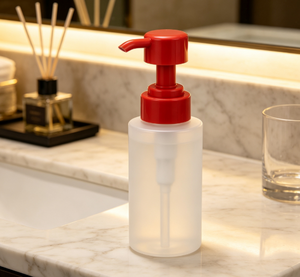 Pompe distributrice de lotion en plastique rouge PP 33/410 4,5 cc avec verrouillage par torsion pour flacons de shampoing, gel douche, savon pour les mains et cosmétiques - Product Image 5