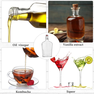 Frasco de vidrio para whisky de 12oz, botellas de vidrio abatibles para agua Lemoncello Kombucha, regalos de boda de Navidad - Product Image 3