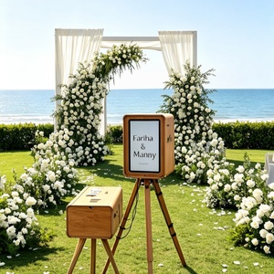 <span class=keywords><strong>Photomaton</strong></span> portable rétro en bois à double écran tactile pour DSLR et iPad, miroir selfie pour <span class=keywords><strong>location</strong></span> de <span class=keywords><strong>mariage</strong></span>, fêtes et événements - Product Image 2