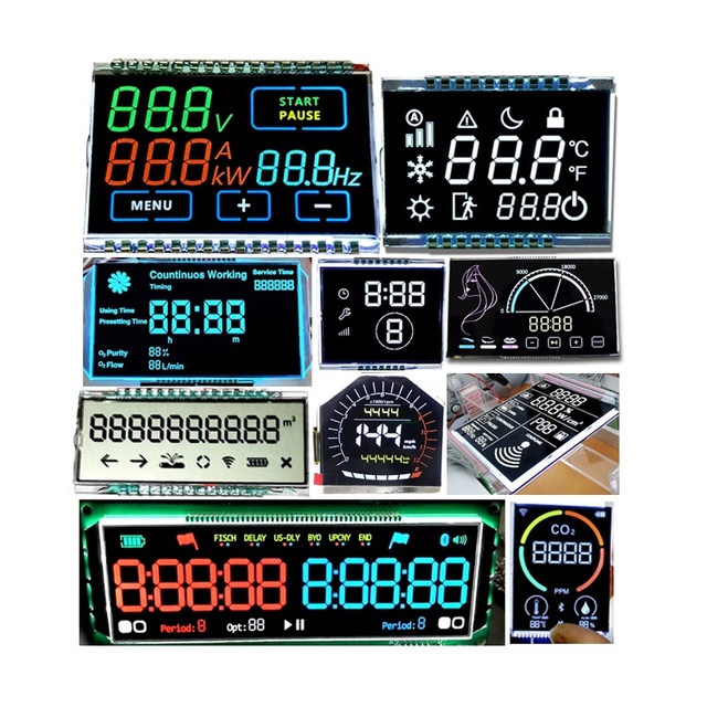 Hot Sale Pin Connector Customize Design Digit Screen 7 Segment Display LCD Module Manufacture LCD Glass for Energy Meter
