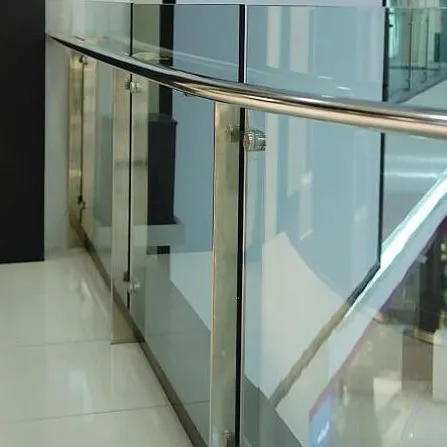 100% raw material stand mounted glass stainless steel railing pillar