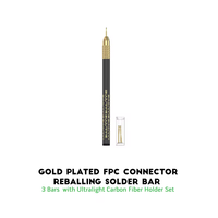 2UUL SC98 Aiguille de dessoudage plaquée or pour FPC, barre de soudure pour reballing, kit de support en fibre de carbone ultraléger pour étainnage rapide de PCB