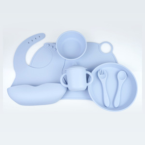 Ensemble d'alimentation pour bébés et enfants en silicone de qualité alimentaire, assiette, bol à ventouse, vaisselle pour micro-ondes, ensemble de sevrage pour bébé - Product Image 6