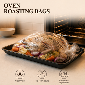Bolsas de Cocina Personalizadas Resistentes a Altas Temperaturas, Aptas para Microondas, de Plástico de Grado Alimenticio PA Nylon, para Asar Pavo al Horno, Pollo - Product Image 1