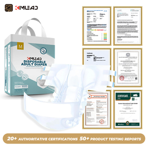 Couches <span class=keywords><strong>pour</strong></span> adultes jetables Kimlead à usage nocturne avec absorption supplémentaire <span class=keywords><strong>pour</strong></span> les enures - Product Image 1