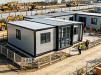 Bureau modulaire extensible de 20 pieds, montage facile, maison préfabriquée pour la gestion de projets sur site et l'espace de travail du personnel