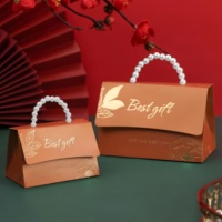 Luxuriöse Perlen-Handtaschen-Stil Hochzeits-Bonboniere Wiederverwendbare Brautparty-Geschenktasche für Schmuck/Parfüm Geburtstagsfeier-Dekoration