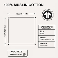 Manta de Muselina Transpirable, Tejida y Ecológica para Bebés, Ideal para Cunas, Suave y Cómoda para el Sueño del Recién Nacido