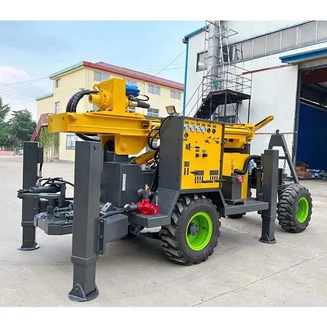 water well drilling rig machine 200m 300m 400m trailer mounted water well drilling rig