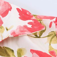 Robe midi en mousseline à imprimé floral personnalisée pour femme 2026 avec ceinture, coupe ample style bohème fluide, OEM/ODM par usine de vêtements chinoise