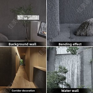 Matériau en pierre souple <span class=keywords><strong>d</strong></span>'intérieur ignifuge de haute qualité, très vendu, en fibres de ciment modifiées, pour revêtement mural effet pierre liquide - Product Image 2
