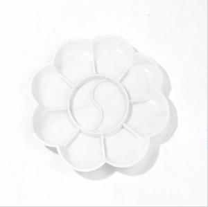 Grande taille 17cm Palette de forme de fleur plateau de Palette en céramique blanche pour mélange de <span class=keywords><strong>peinture</strong></span> à la <span class=keywords><strong>gouache</strong></span> aquarelle - Product Image 5