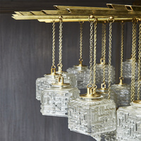Lustre moderne de luxe à LED, luminaire suspendu, lustre en cristal moderne de luxe pour salle à manger