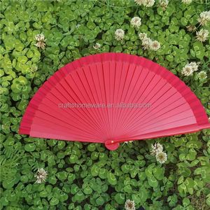 พัดไม้พับได้สีพื้นขนาดใหญ่ สำหรับการแสดงเต้นรำ ตกแต่งบ้านในวันคริสต์มาส และพัดมือสำหรับงานแต่งงาน - Product Image 5
