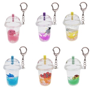 Venta al por mayor <span class=keywords><strong>de</strong></span> llaveros <span class=keywords><strong>de</strong></span> acrílico transparente con líquido, llaveros con purpurina, llaveros <span class=keywords><strong>de</strong></span> arena movediza y llaveros flotantes para manualidades - Product Image 4