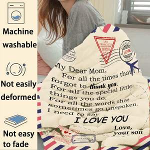 Coperta in pile per mia figlia figlio moglie trapunte stampate con lettere busta per posta aerea coperta positiva incoraggia e ama i regali - Product Image 4
