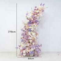 NINI Großhandel Rosa-Lila Künstlicher Hochzeitsbogen Echt Aussehender Blumenbogen Umweltfreundlicher Künstlicher Blumenbogen für Hochzeitsdekoration
