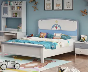 Nuevo conjunto único de muebles para niños y adolescentes, camas de princesa rosa de madera para niñas