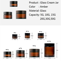 5G 10G 15G 20G 30G 50G Amber Brown Kosmetik glas Creme gläser für Augen creme, Kosmetik, Lotionen, Körper peelings und Balsame