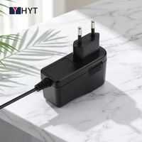 Adaptor AC DC HYT EU Plug-in 5V/5.2V 1.5A-2.1A DC ABS/PC Bersertifikasi CE ETL FCC KC SAA IRAM untuk Modem, TV Box, dan Lampu LED Mibox
