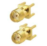 Conectores hembra SMA rectos PCB Edge Mount RF