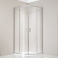Nouvelle conception de cabine de douche carrée en aluminium de style européen avec porte coulissante en verre pour salle de bain, appartement, maison