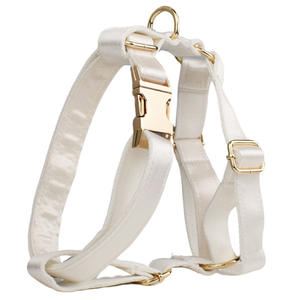 Stainless Steel Leather Luxury Fashion Cartoon Pet <b>Harness</b> Set Customized Logo Anti-Pull <b>Dog</b> Collar Leash Bow Tie H-Shaped - Product Image 5