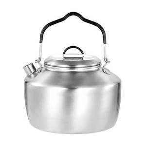 กาต้มน้ำกลางแจ้งสแตนเลส 304 น้ำหนักเบาพกพาสะดวกสำหรับการตั้งแคมป์ปิกนิกท่องเที่ยวพร้อมด้ามจับป้องกันน้ำร้อนลวก - Product Image 2