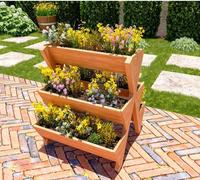 Jardinières en bois pour l'extérieur avec pieds, 3 niveaux, 5 bacs, pot de fleurs, boîte à plantes