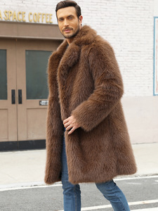 <span class=keywords><strong>Manteau</strong></span> d'<span class=keywords><strong>hiver</strong></span> long en fausse fourrure de renard pour homme, style mode, 2026, col à revers, épais, chaud, de luxe, prix d'usine, vente en gros - Product Image 2