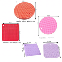 Tapis isolant en silicone alvéolé, vente en gros transfrontalière, best-seller, pour dessous de plat, dessous de pot, dessous de bol, dessous de table, classique