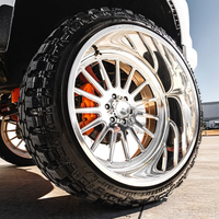 Jantes de camion forgées polies à rebord profond personnalisées SL 26X12 28X16 30X16 22X14 22X12 avec entraxes 6X139.7 8X180 8X170 pour GMC Sierra 2500
