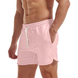 กางเกงขาสั้นออกกำลังกายผู้ชาย ระบายอากาศได้ดี พิมพ์ลายลำลอง สำหรับวิ่ง ฟิตเนส ใส่เล่นกีฬา  รับสกรีนโลโก้ เอวกลาง มีเชือกผูก ผลิตจากผ้าโพลีเอสเตอร์/คอตตอน 100% - Product Image 1